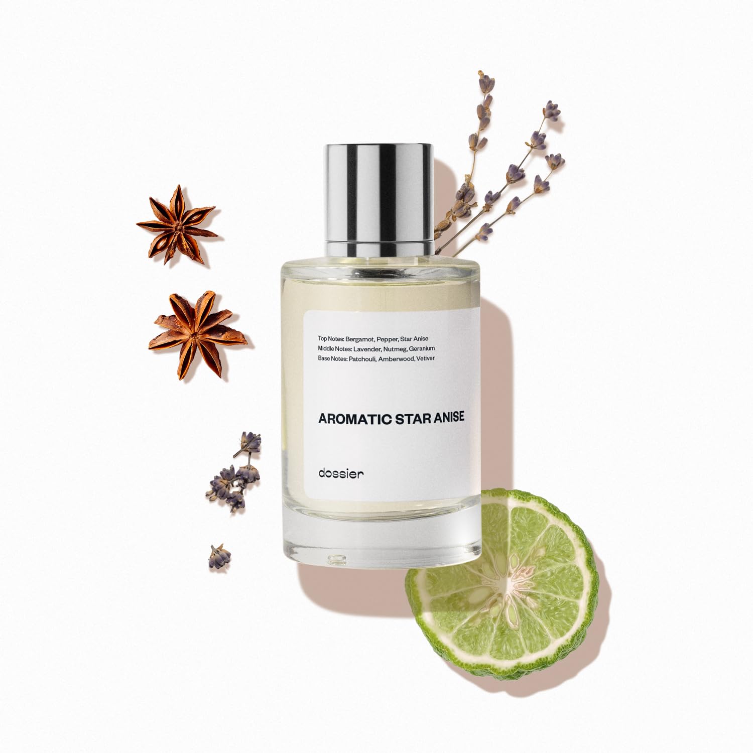 Dossier Aromatic Star Anise bottle closeup shows premium fragrance with lasting scent.