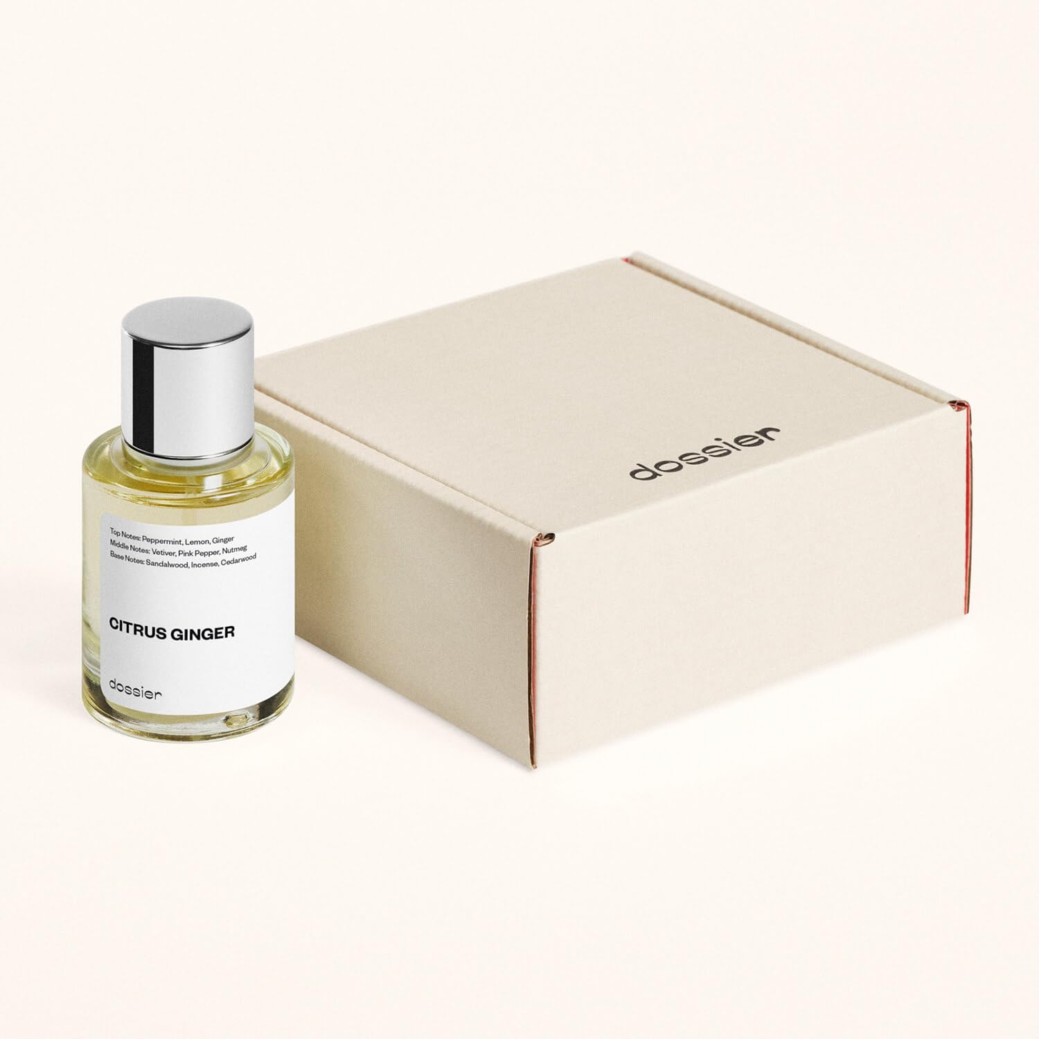 Dossier Citrus Ginger packaging conveys luxury at an accessible price.
