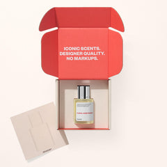 Dossier Floral Honeysuckle packaging box underscores accessible luxury and vegan formula.