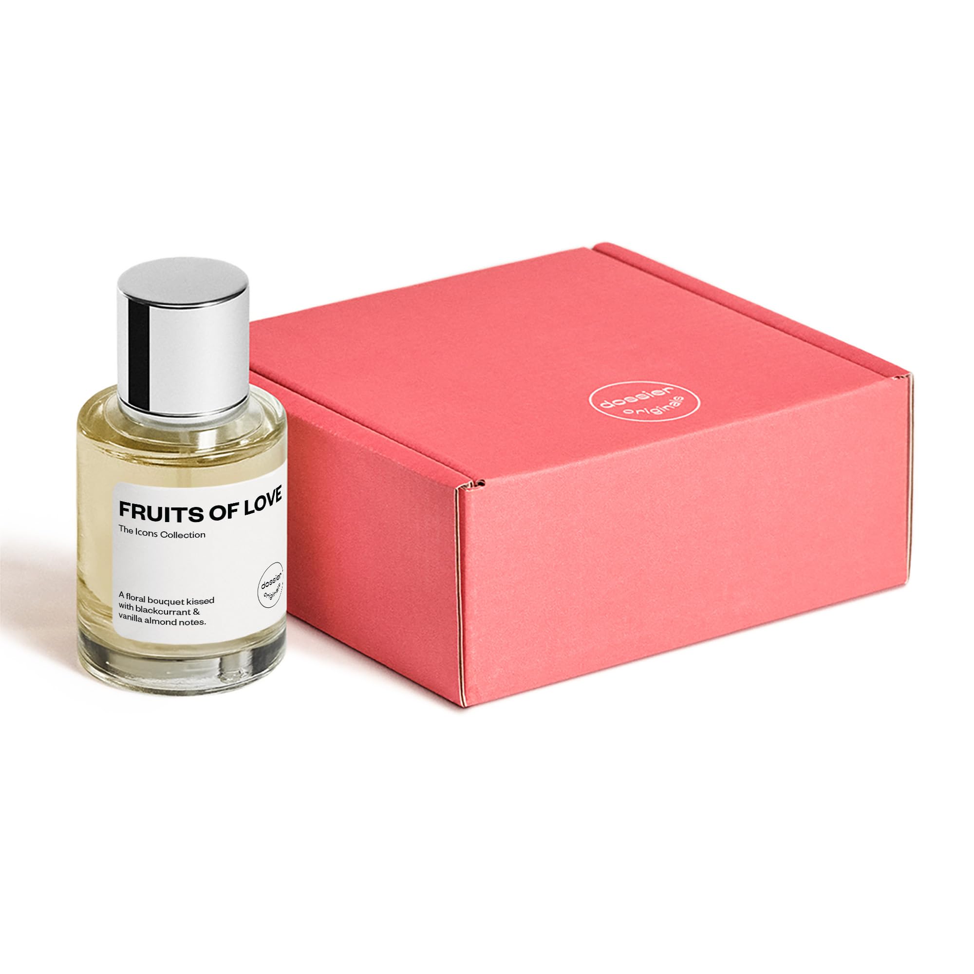 Dossier Fruits of Love base notes showing vanilla and amber warmth.