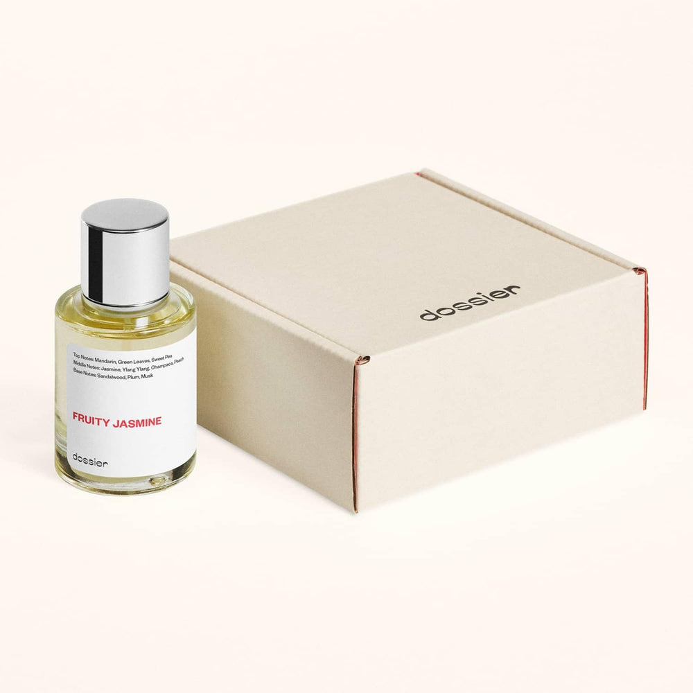 Dossier Fruity Jasmine spray action supports versatile day-to-night wear.