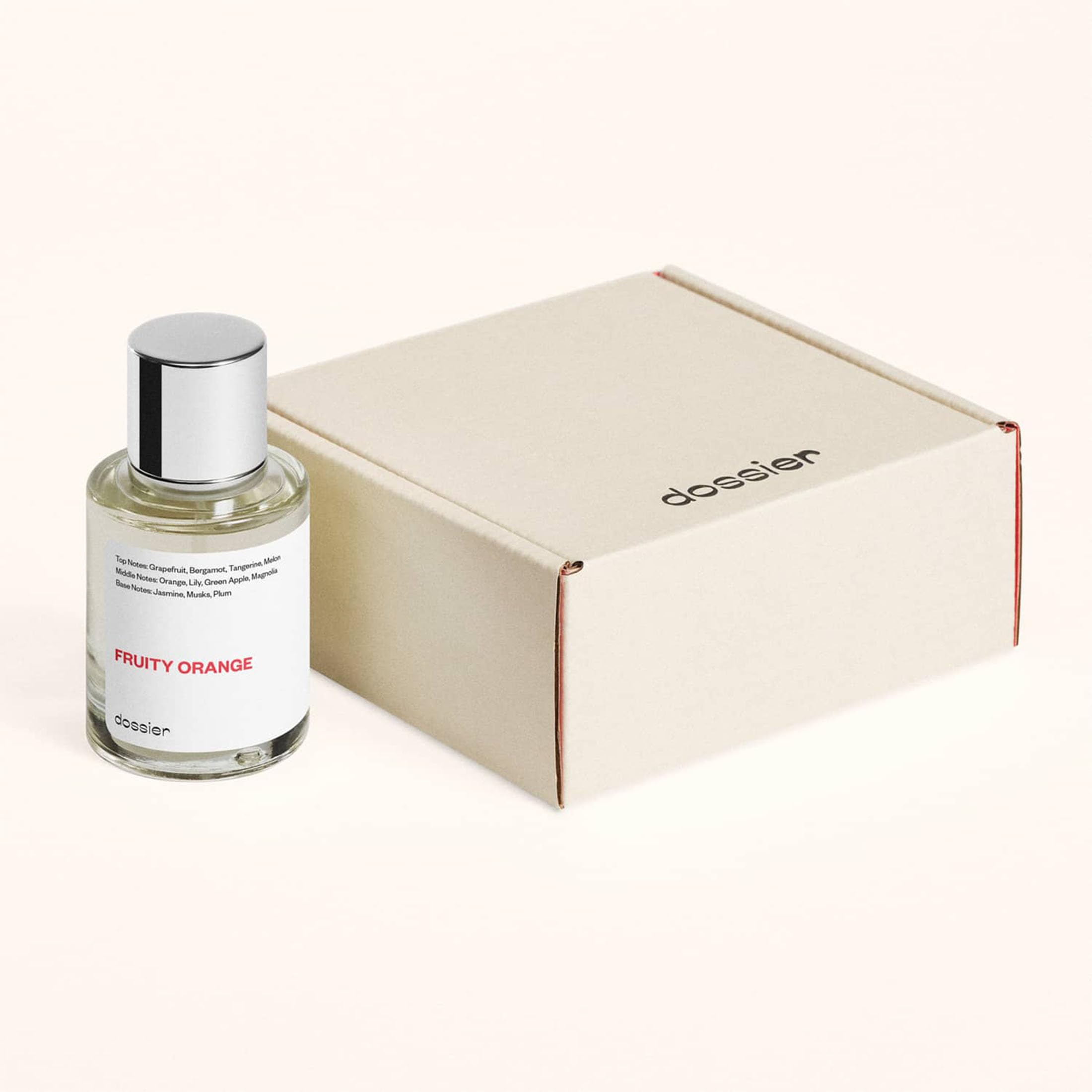 Dossier Fruity Orange amber glass bottle preserves fragrance