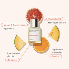 Dossier Fruity Orange cap closeup showing easy handling