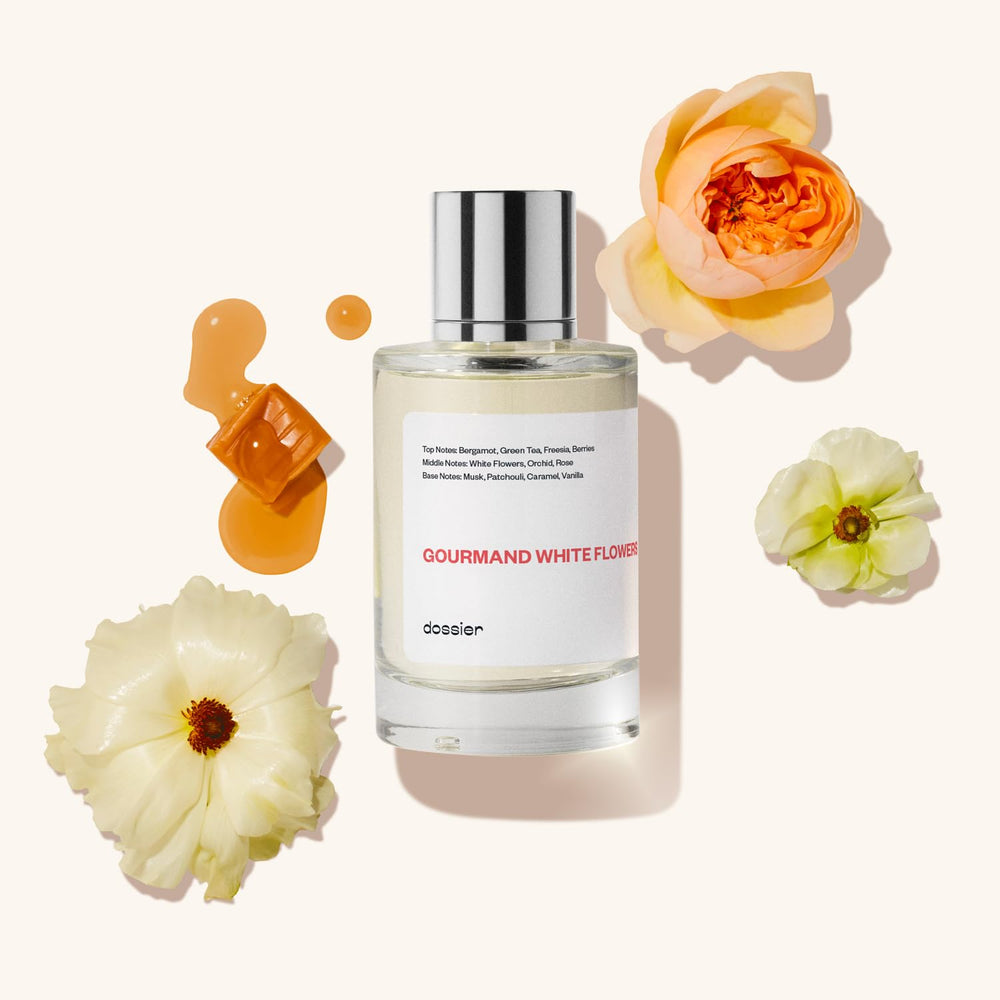 Dossier Gourmand White Flowers gift-set presentation inspires gifting.