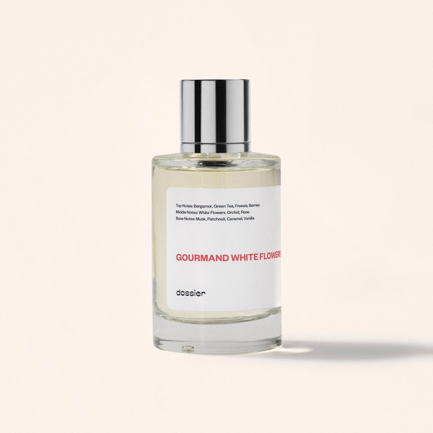Dossier Gourmand White Flowers packaging emphasizes gift-ready presentation.