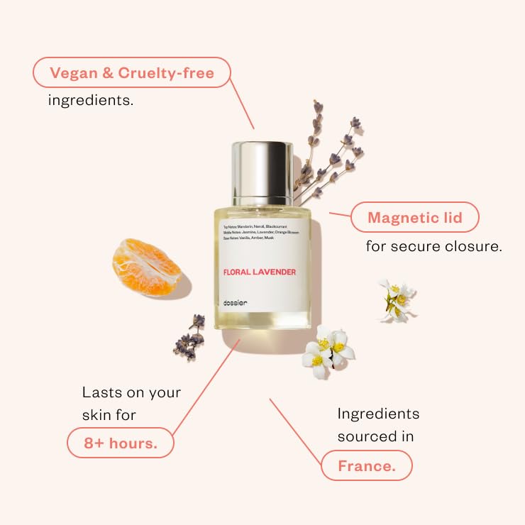 Dossier Lavender EDP spray captures versatility for day-to-night wear.