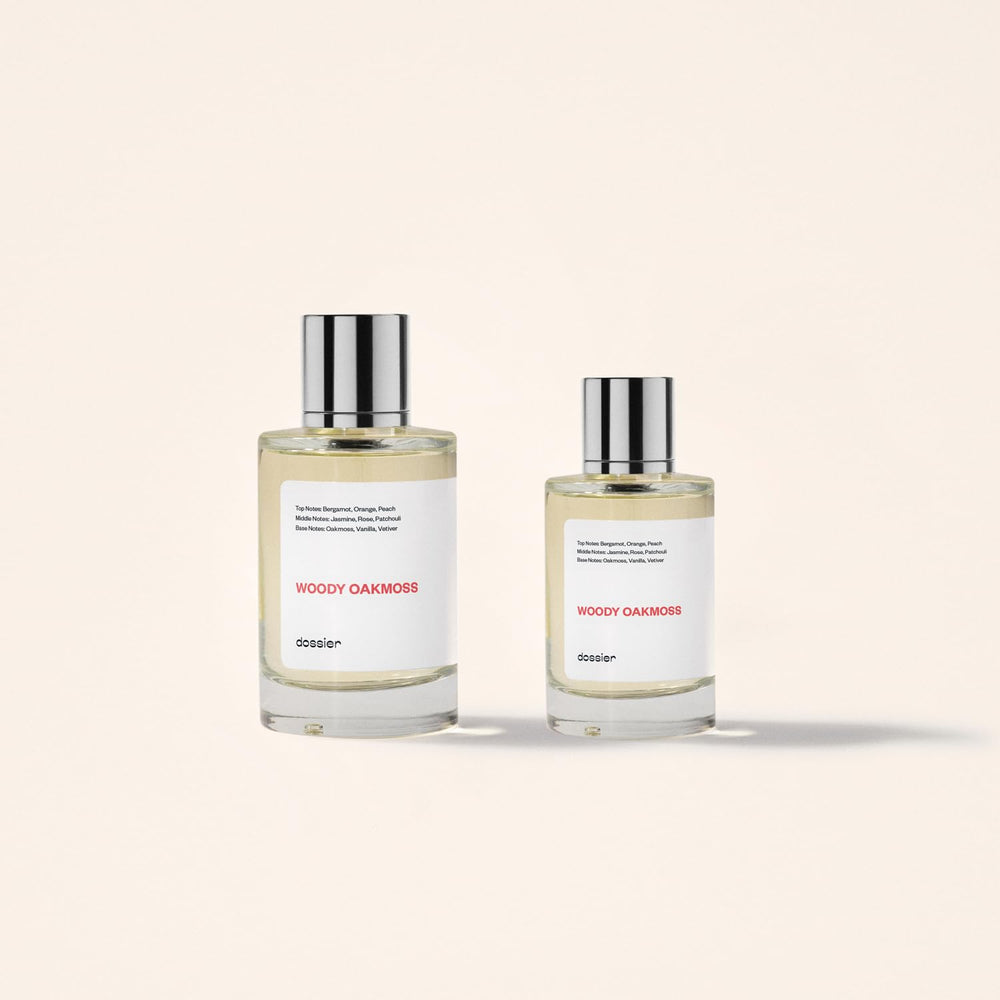 Dossier Woody Oakmoss vegan and paraben-free formula for conscious shoppers