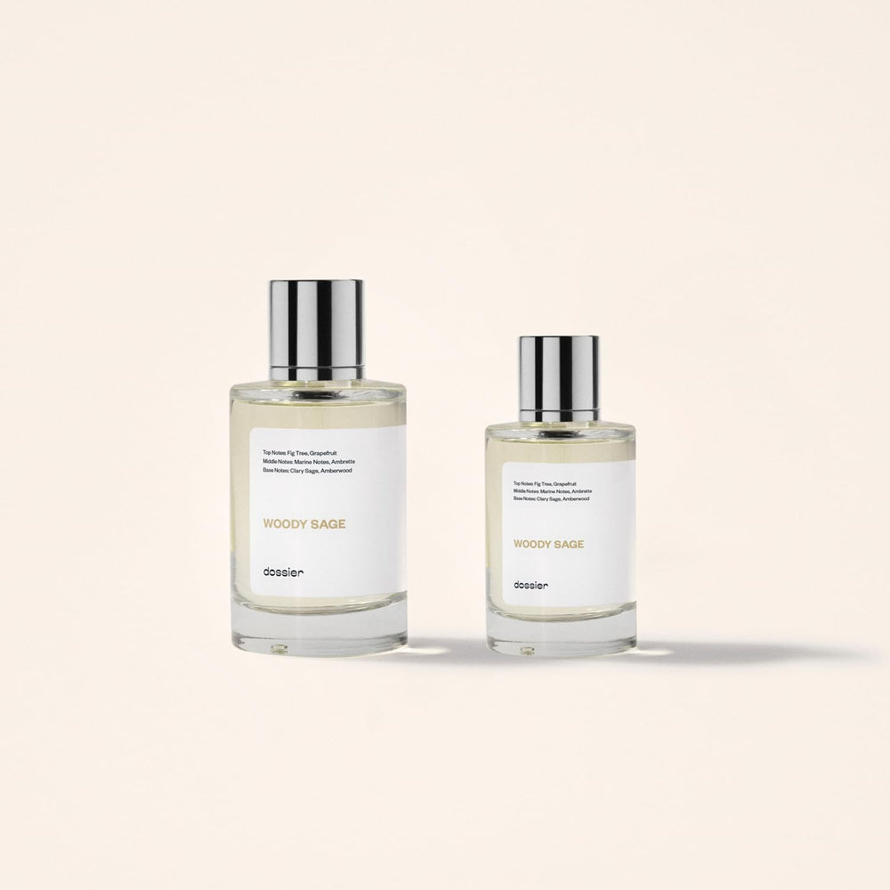Dossier Woody Sage vanity display setup for gifting.