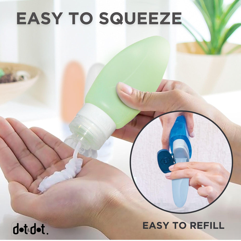 Dot&Dot see-through zip pouch helps organize liquids securely.