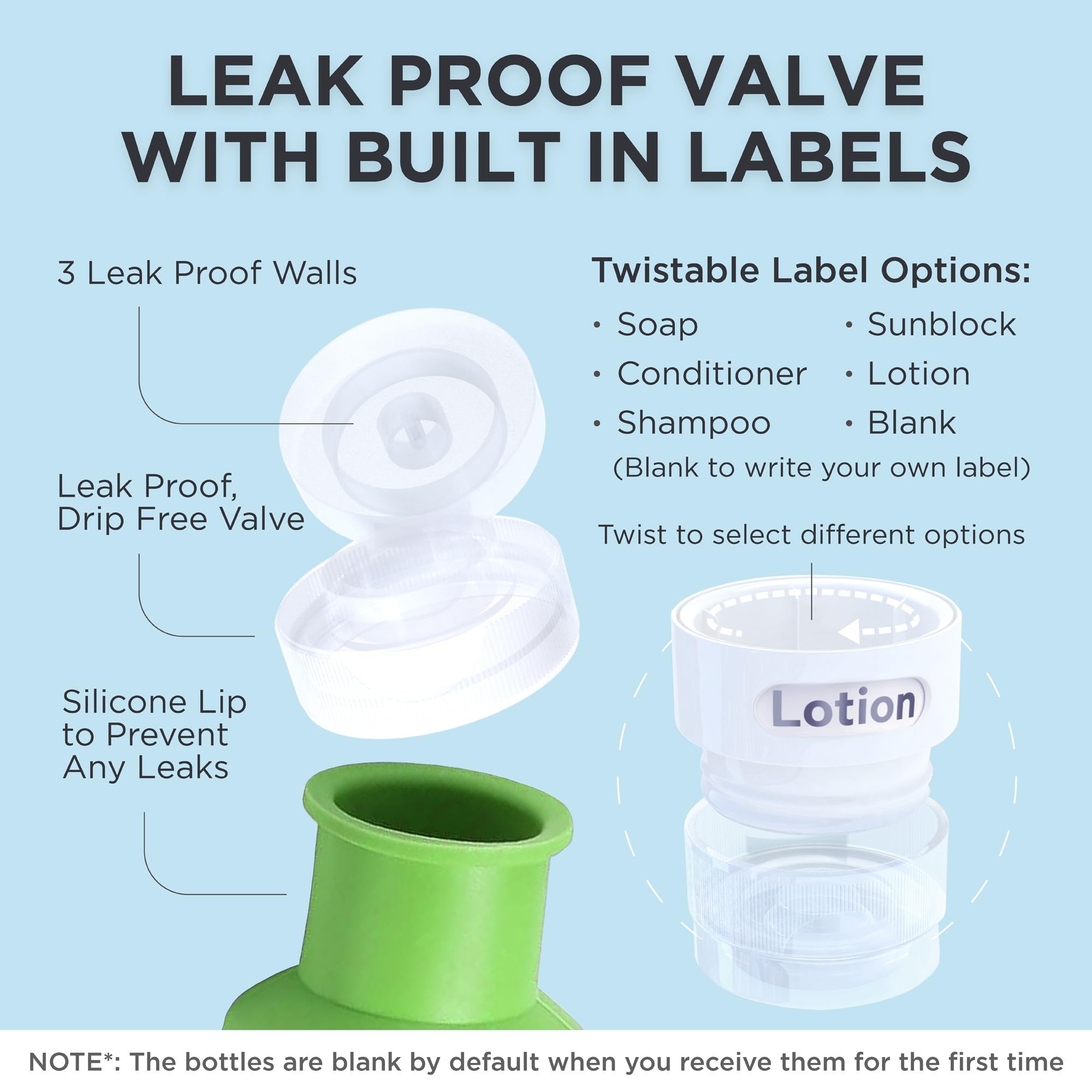 Dot&Dot TSA-approved 3oz bottles ready for carry-on.