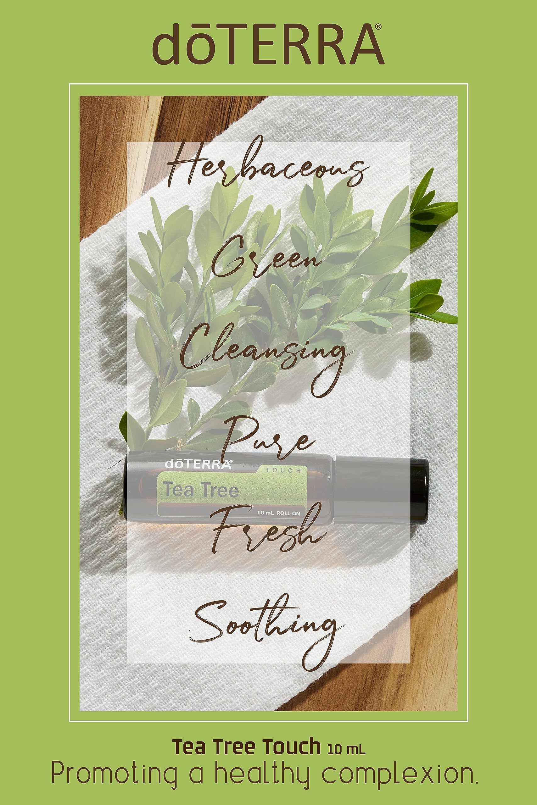 doTERRA Melaleuca Touch roller application on hand for quick use