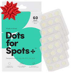 Dots for Spots patch closeup on packaging shows discreet acne solution
