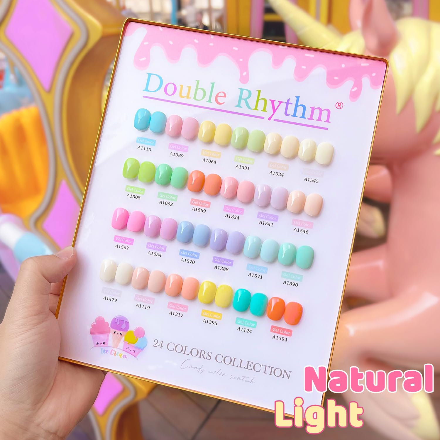 Double Rhythm base, top, and building gel components shown in one kit.