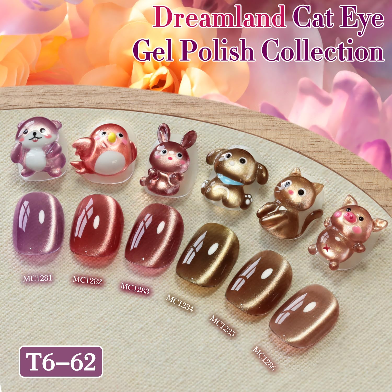 Double Rhythm cat-eye gel nail polish brown shimmer with magnet effect for depth.