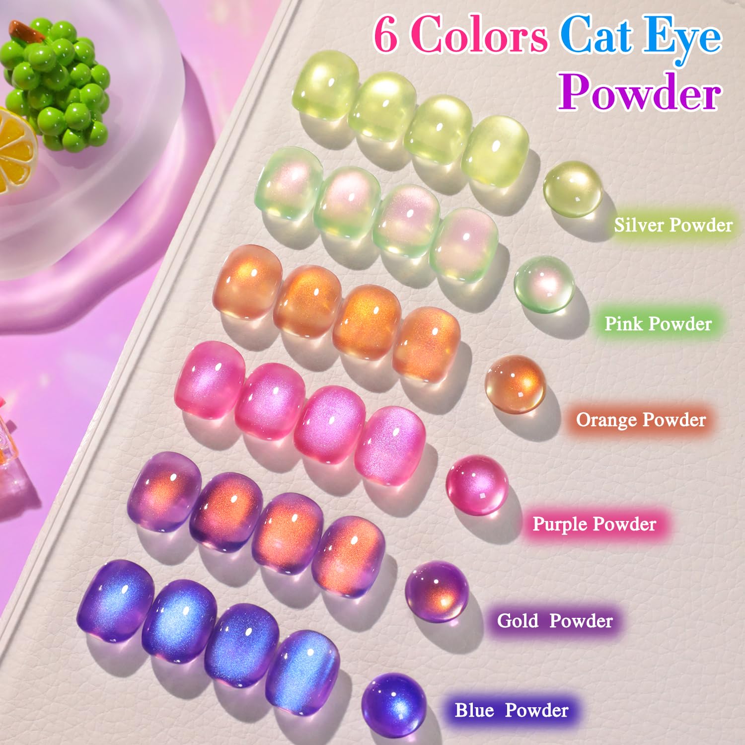 Double Rhythm bottle-swatches reveal true color payoff and finish.