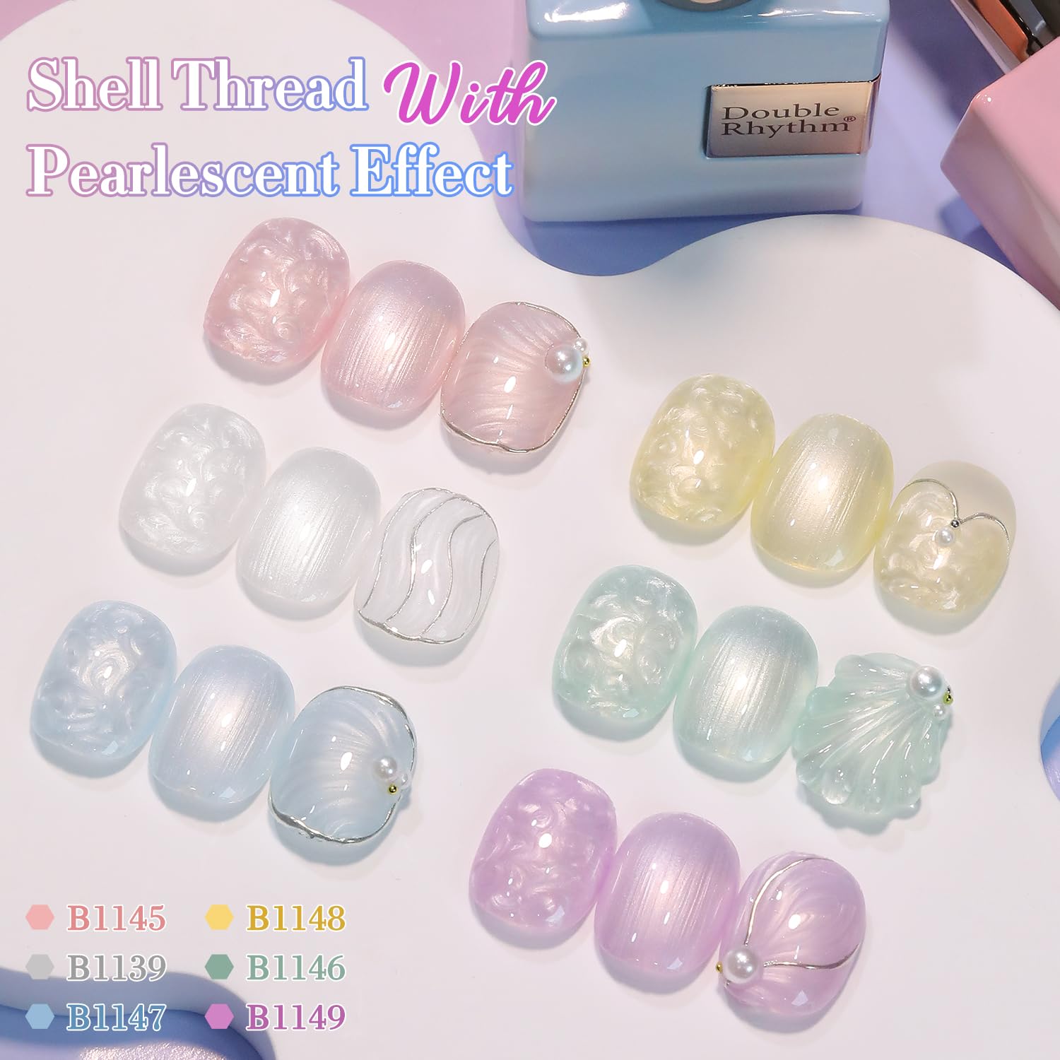 Double Rhythm gel polish set demonstrates beginner-friendly smooth application