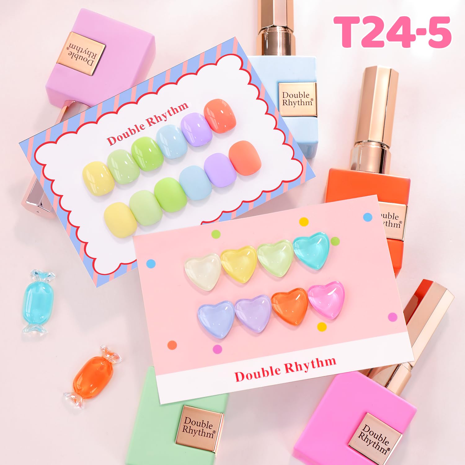 Gift-ready Pastel Candy Collection from Double Rhythm for nail polish lovers.