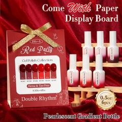 Double Rhythm burgundy bottle closeup highlighting deep tone for sophisticated nails