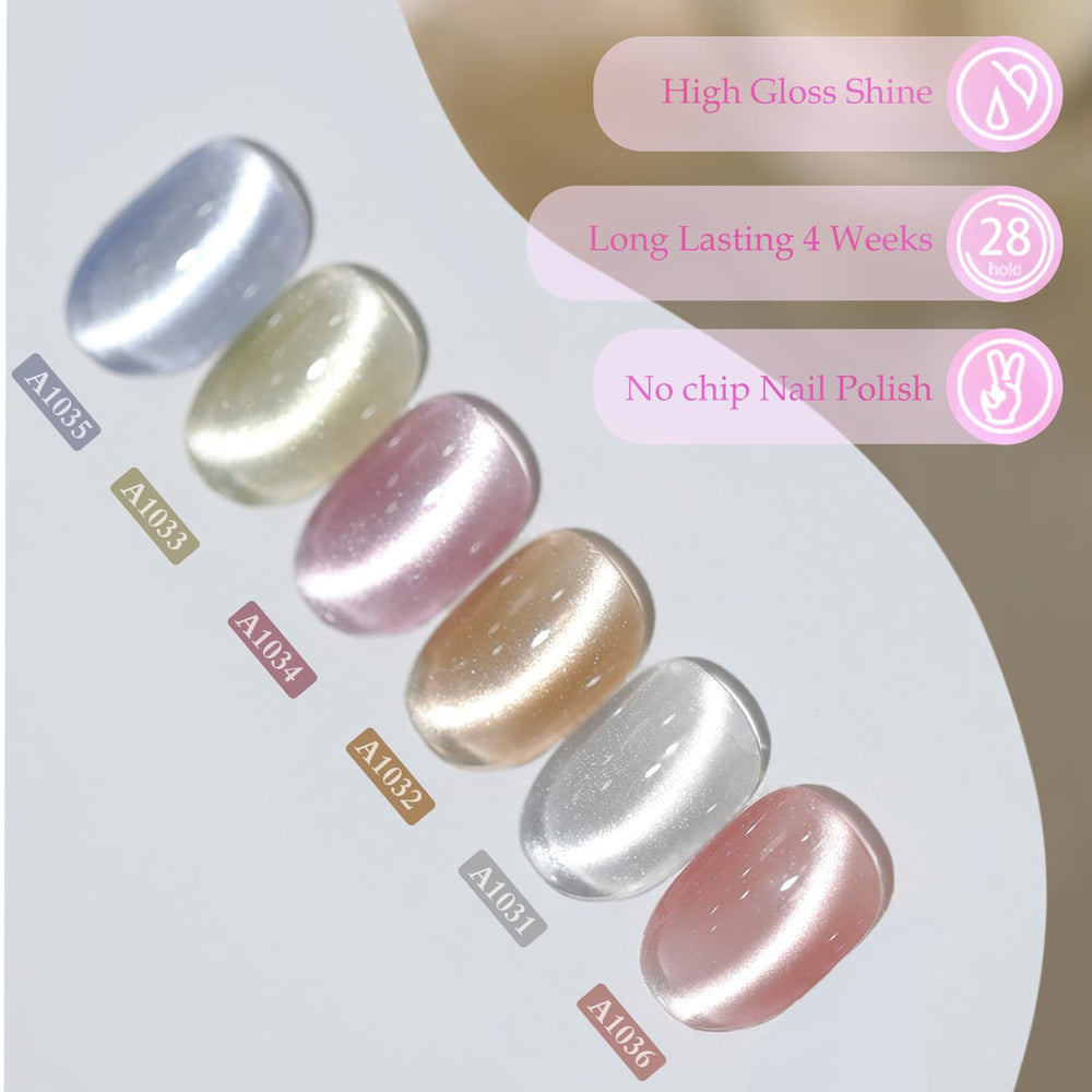 Closeup of Jelly Glass Silver Nude Pink shades by Double Rhythm for manicure inspiration.
