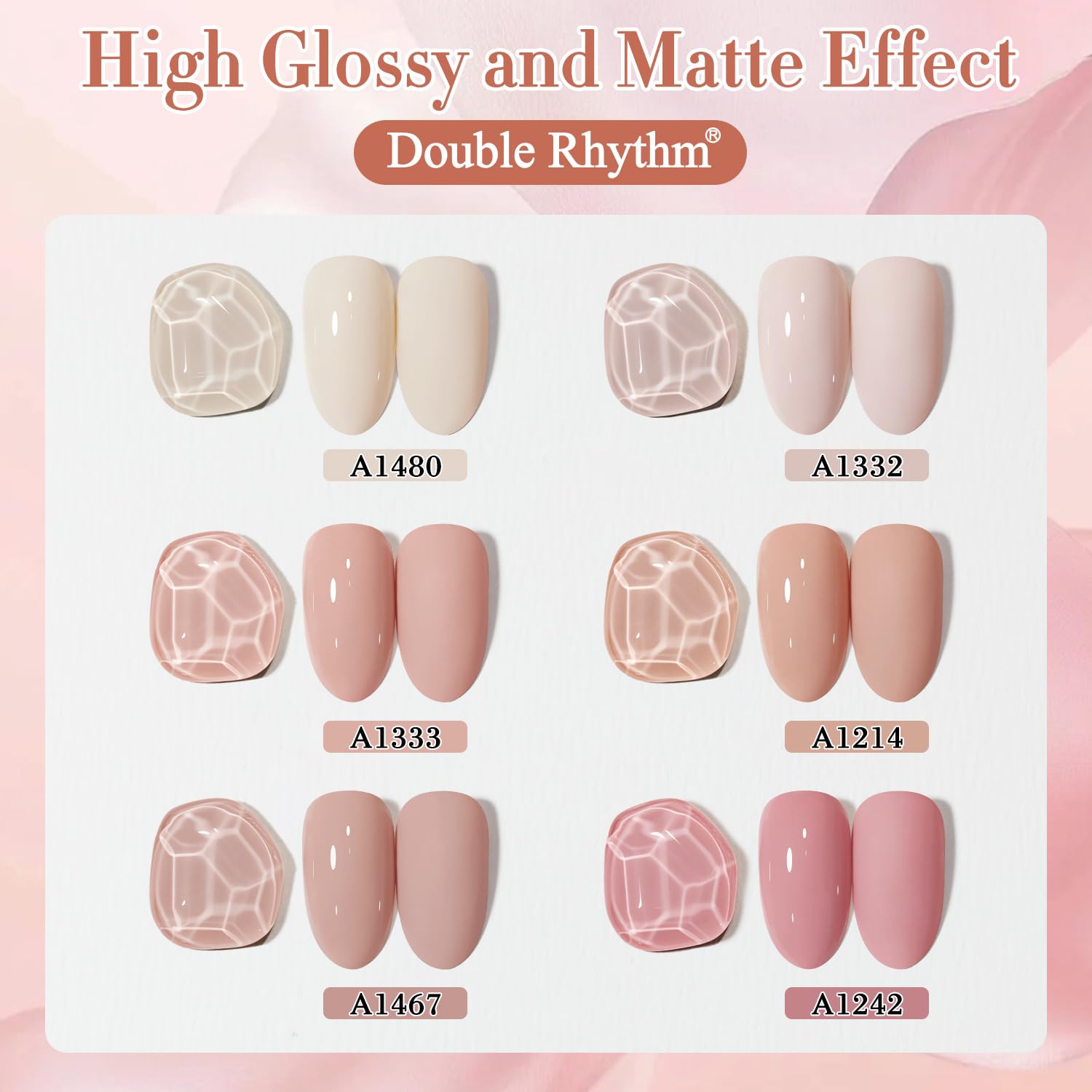Double Rhythm light beige nude rose shade in bottle for all-season wear.