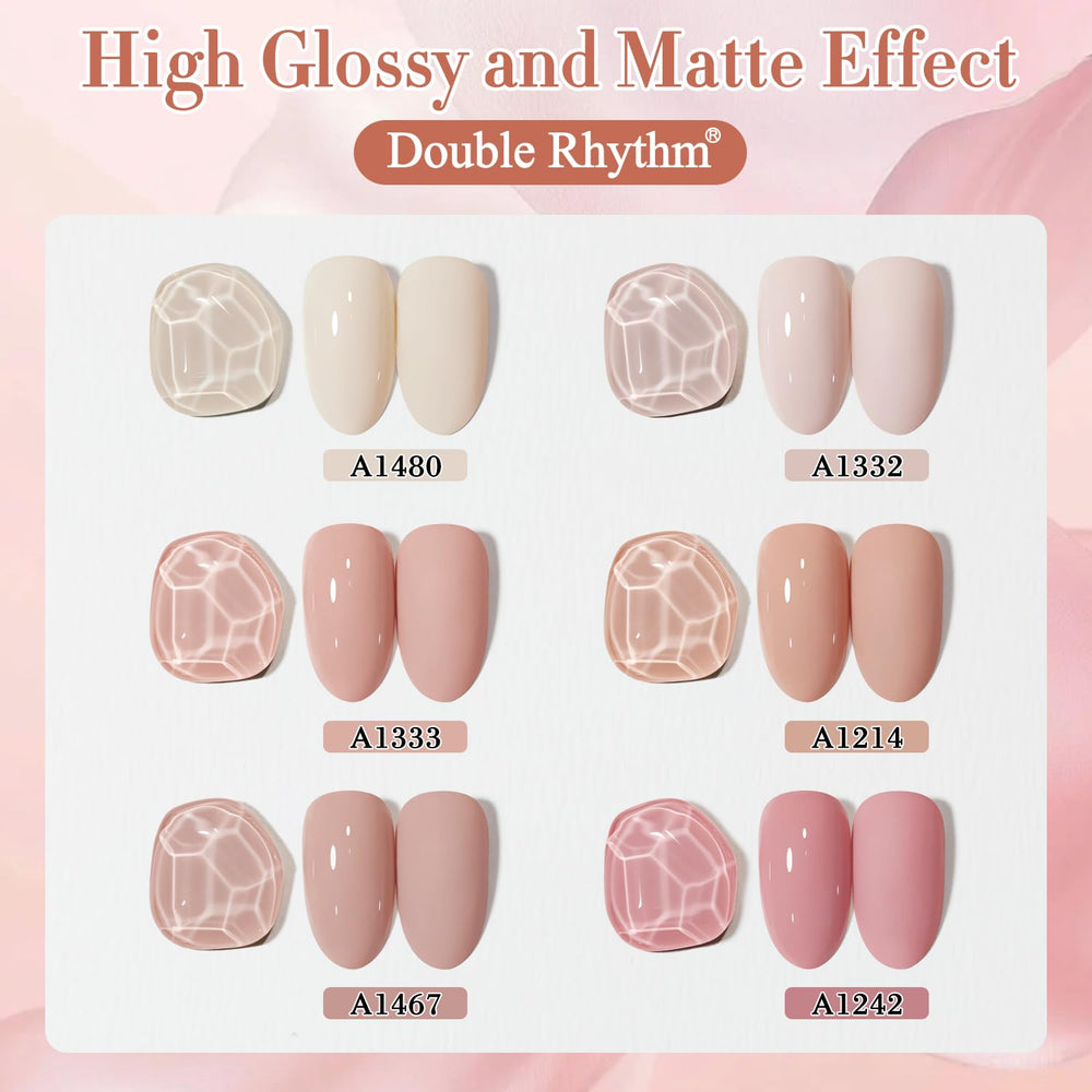 Double Rhythm light beige nude rose shade in bottle for all-season wear.