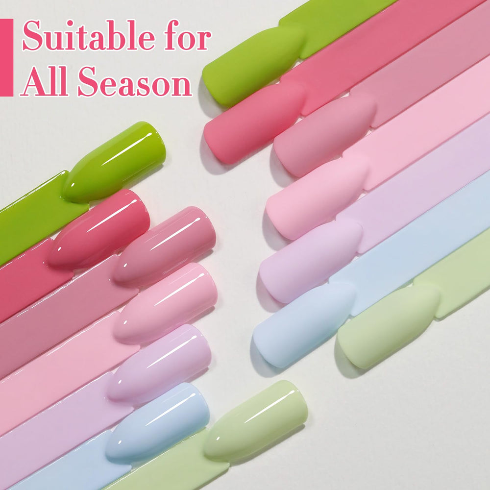 Double Rhythm nail art collection colors on real nails