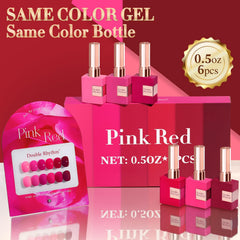 Double Rhythm neon-light-pink gel polish provides a vibrant pop for any look.