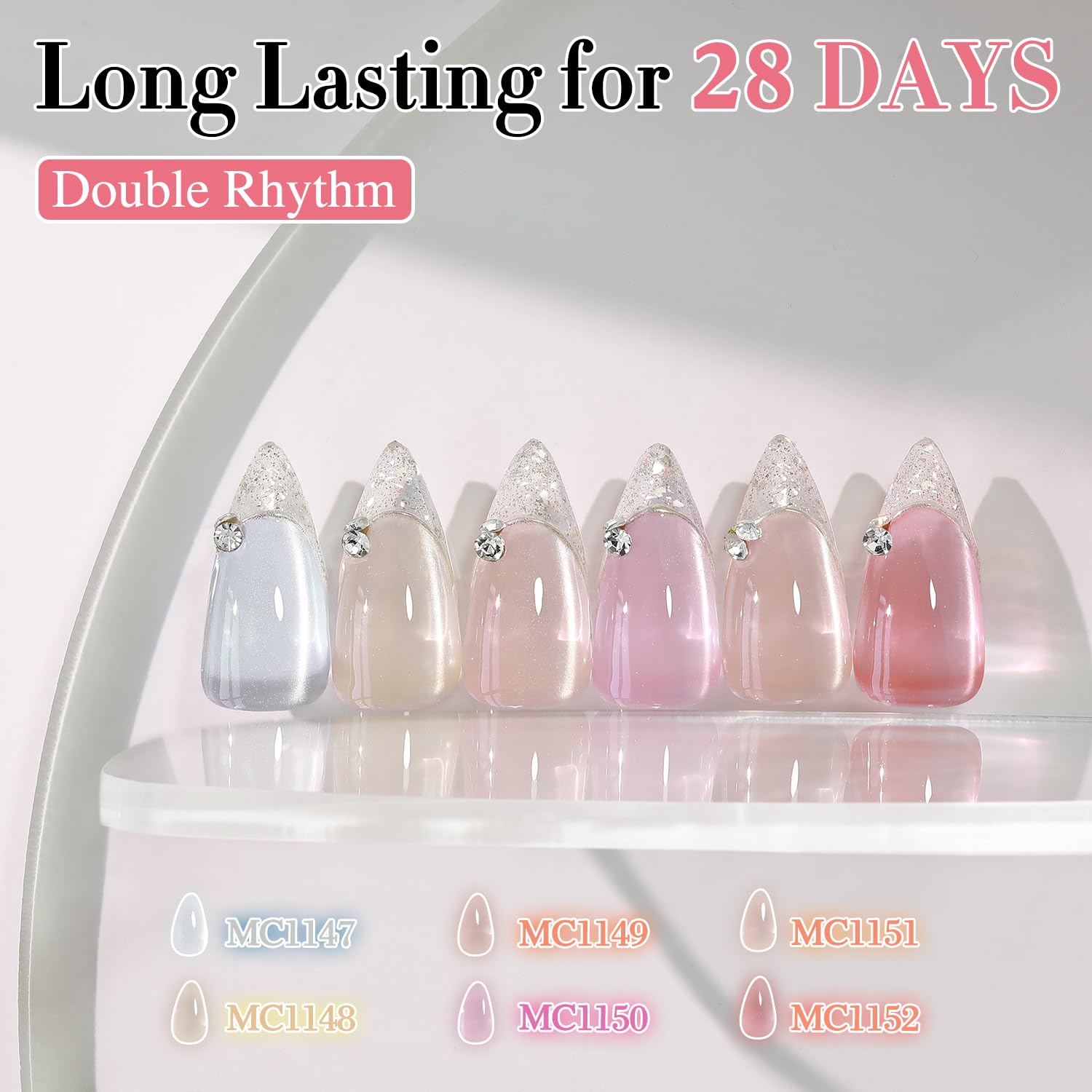 Double Rhythm toxin-free formula with low odor supports comfortable at-home manicures.