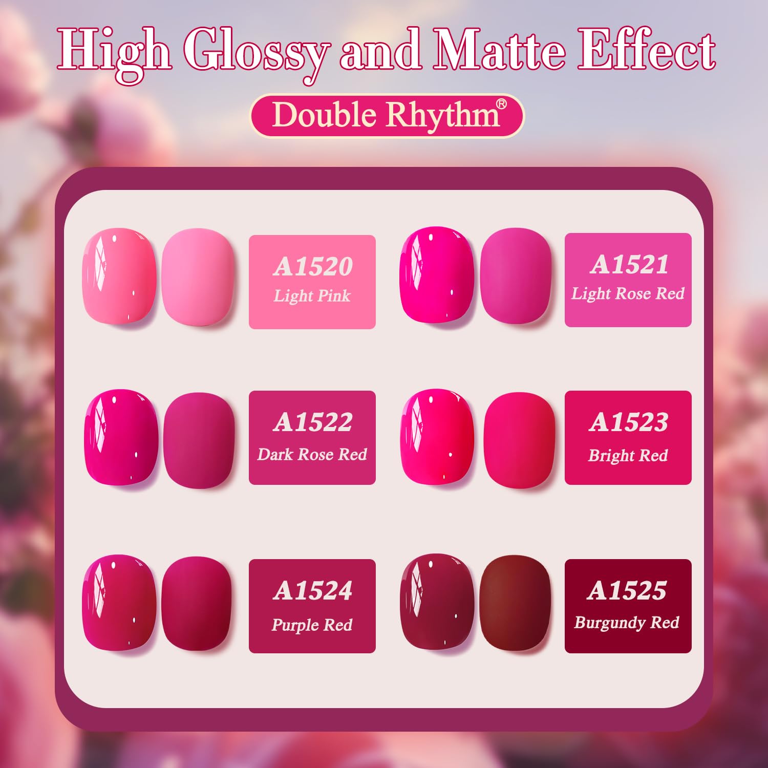 Double Rhythm purple gel polish shade ready for creative nail art at home.