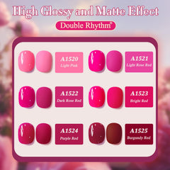 Double Rhythm purple gel polish shade ready for creative nail art at home.