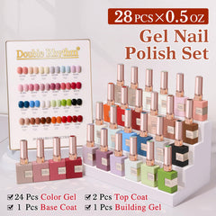 Double Rhythm gel polish set uses same bottle format for easy organization