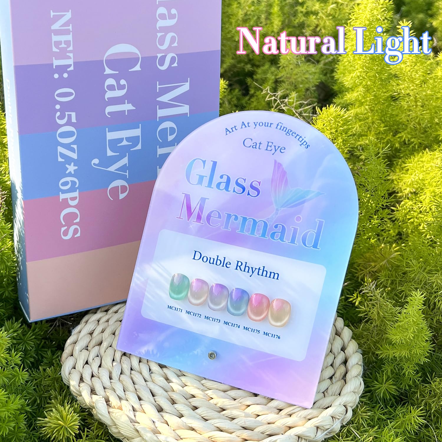 Double Rhythm Mermaid Pink Rose glitter shimmer close-up.