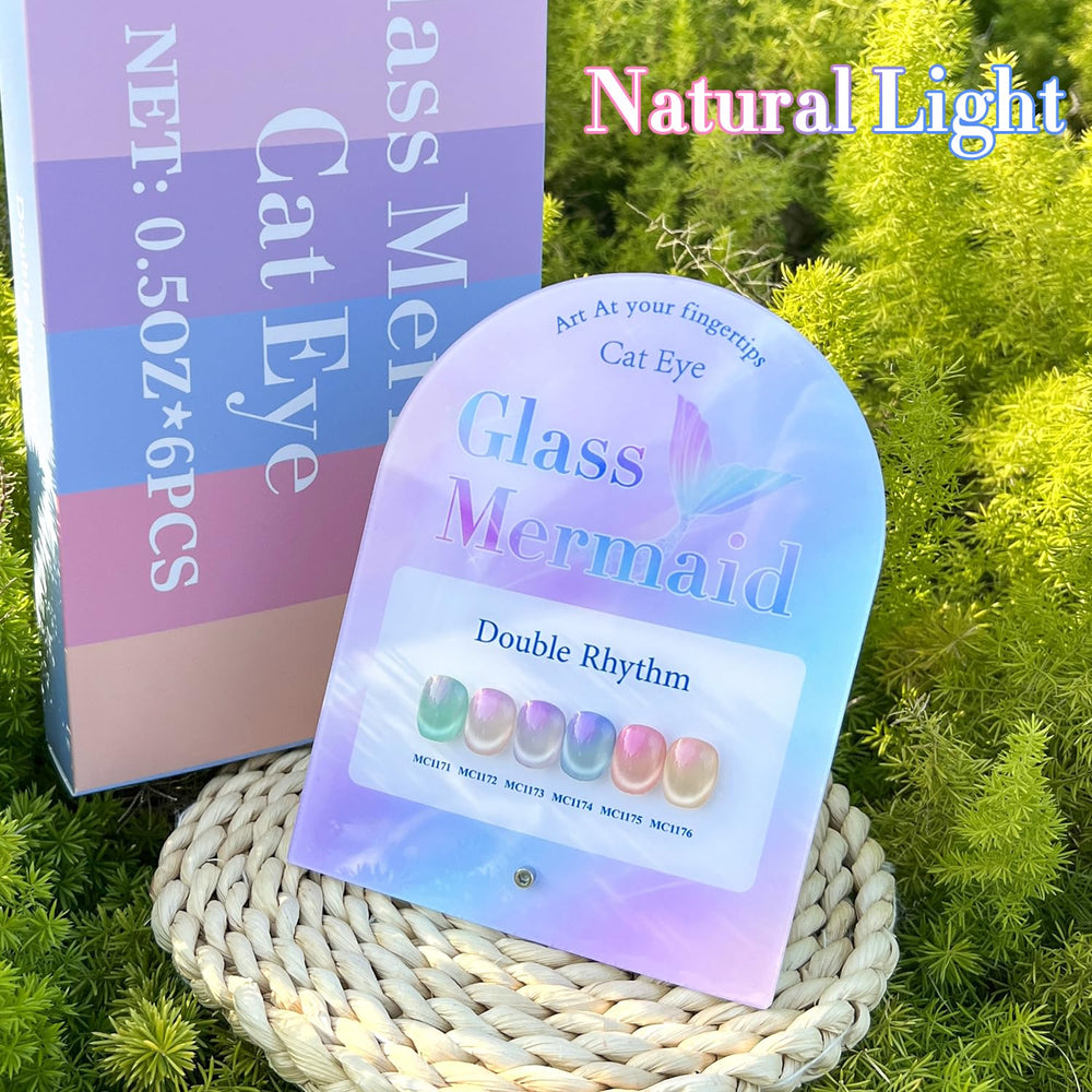 Double Rhythm Mermaid Pink Rose glitter shimmer close-up.