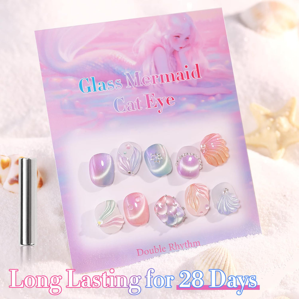 Double Rhythm Mermaid Pink Rose magnet effect creating cat-eye shimmer.