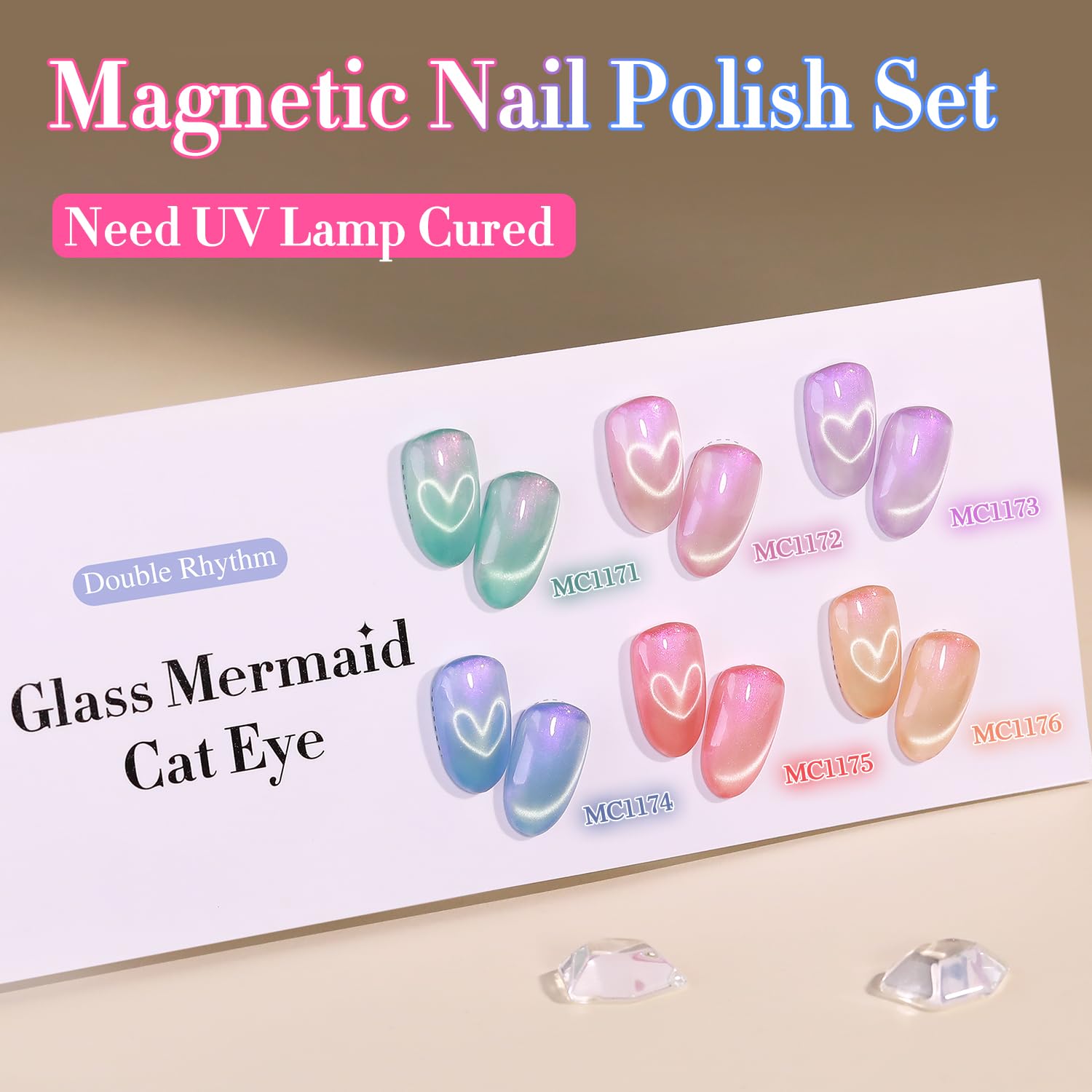 Double Rhythm Mermaid Pink Rose color swatches display pigment and finish.