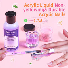 DouborQ acrylic liquid bottle provides smooth consistency for reliable adhesion.