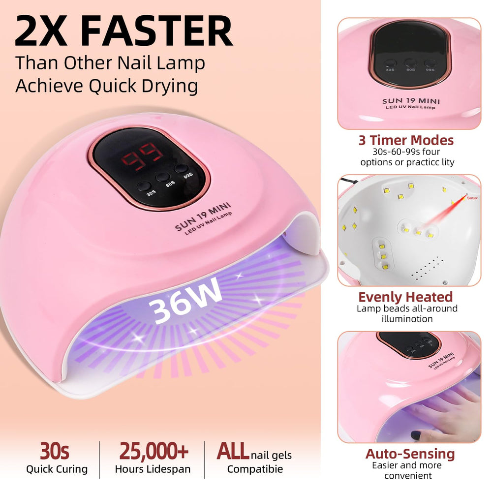 DouborQ acrylic nail kit beginners set is ideal for DIY nail art at home