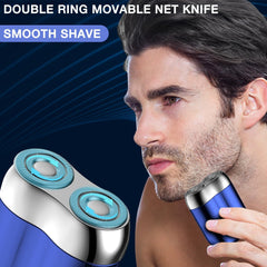 DOUNIU mini dual-head shaver USB charging enables quick top-ups for daily grooming.