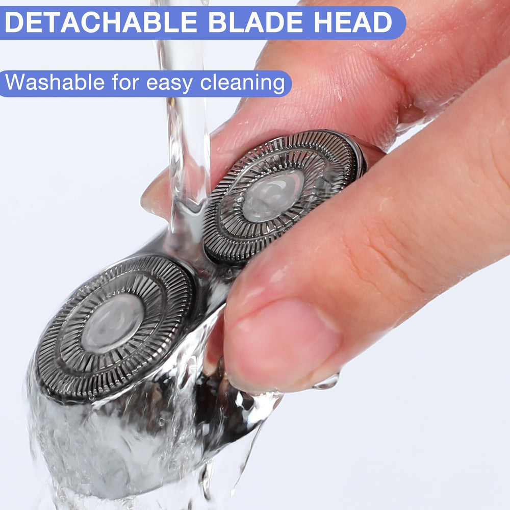 DOUNIU mini dual-head shaver in wet-dry use supports shower or dry grooming.