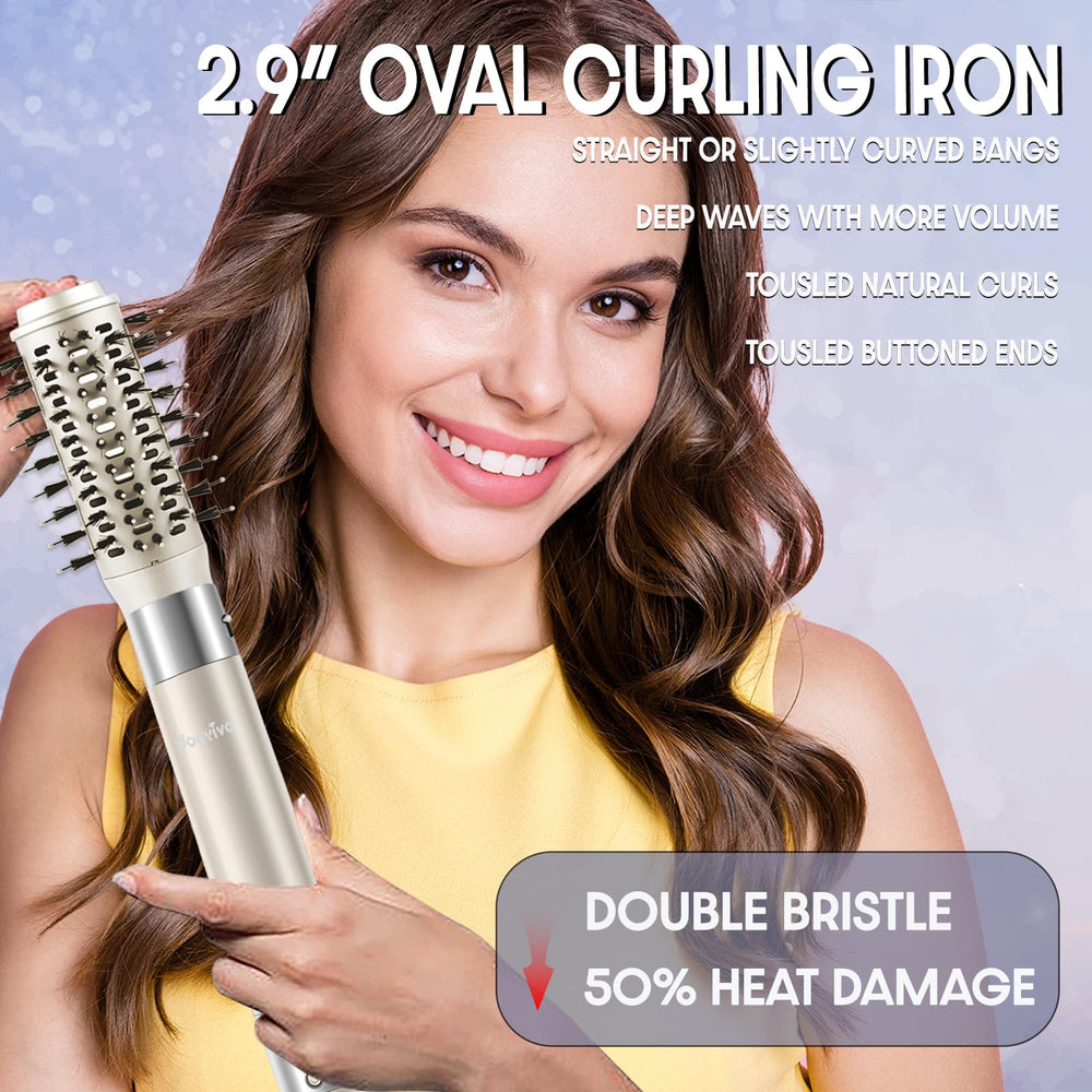 douviva oval dry brush adding volume and straightening with detangling