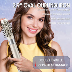 douviva oval dry brush adding volume and straightening with detangling
