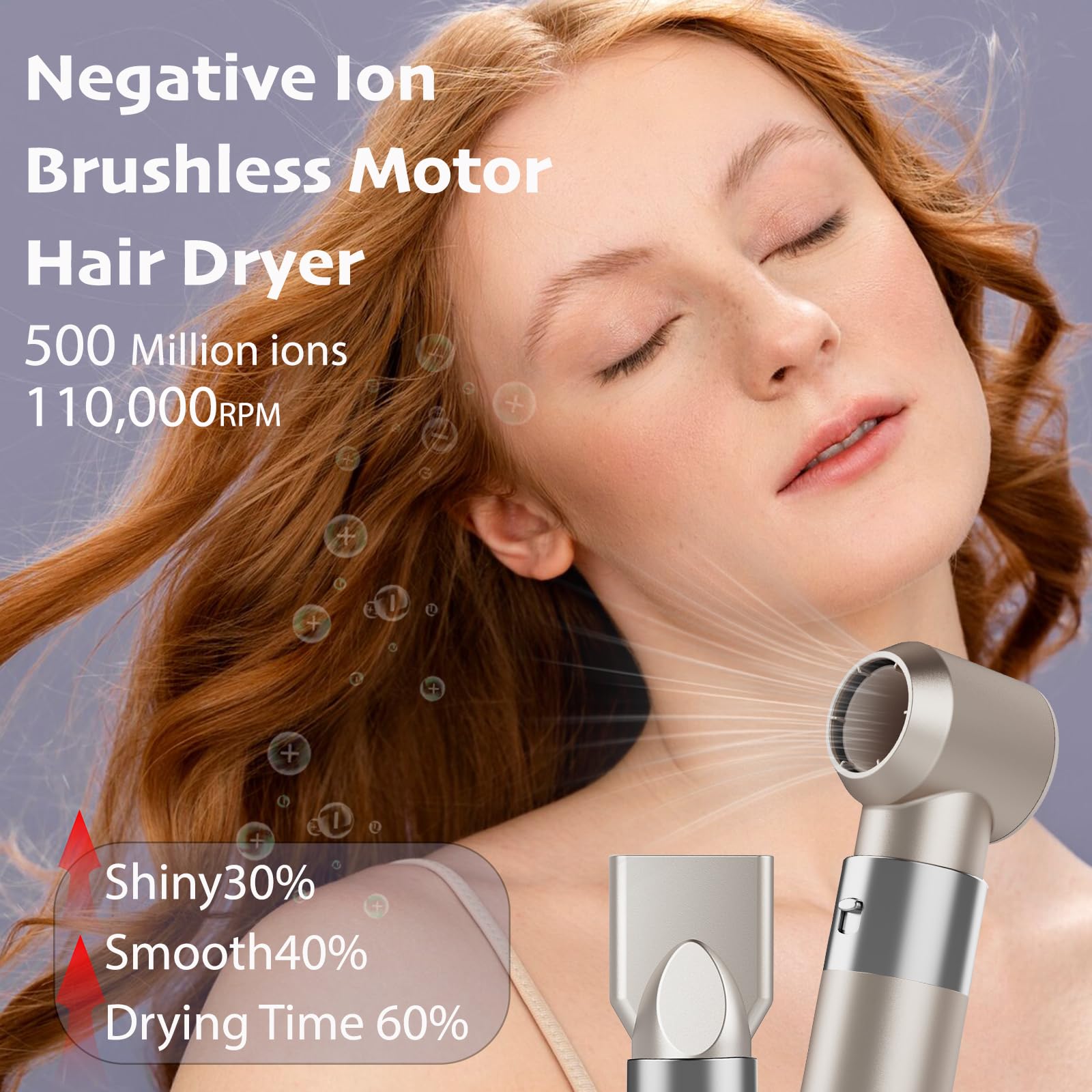 douviva round brush ionic care reducing static for shine