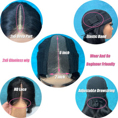 Douyin 180-density body wave human hair for fuller wear