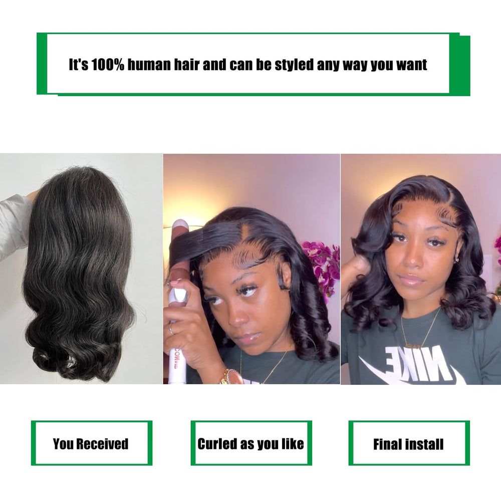 Douyin 180 density short wig offers dense fullness
