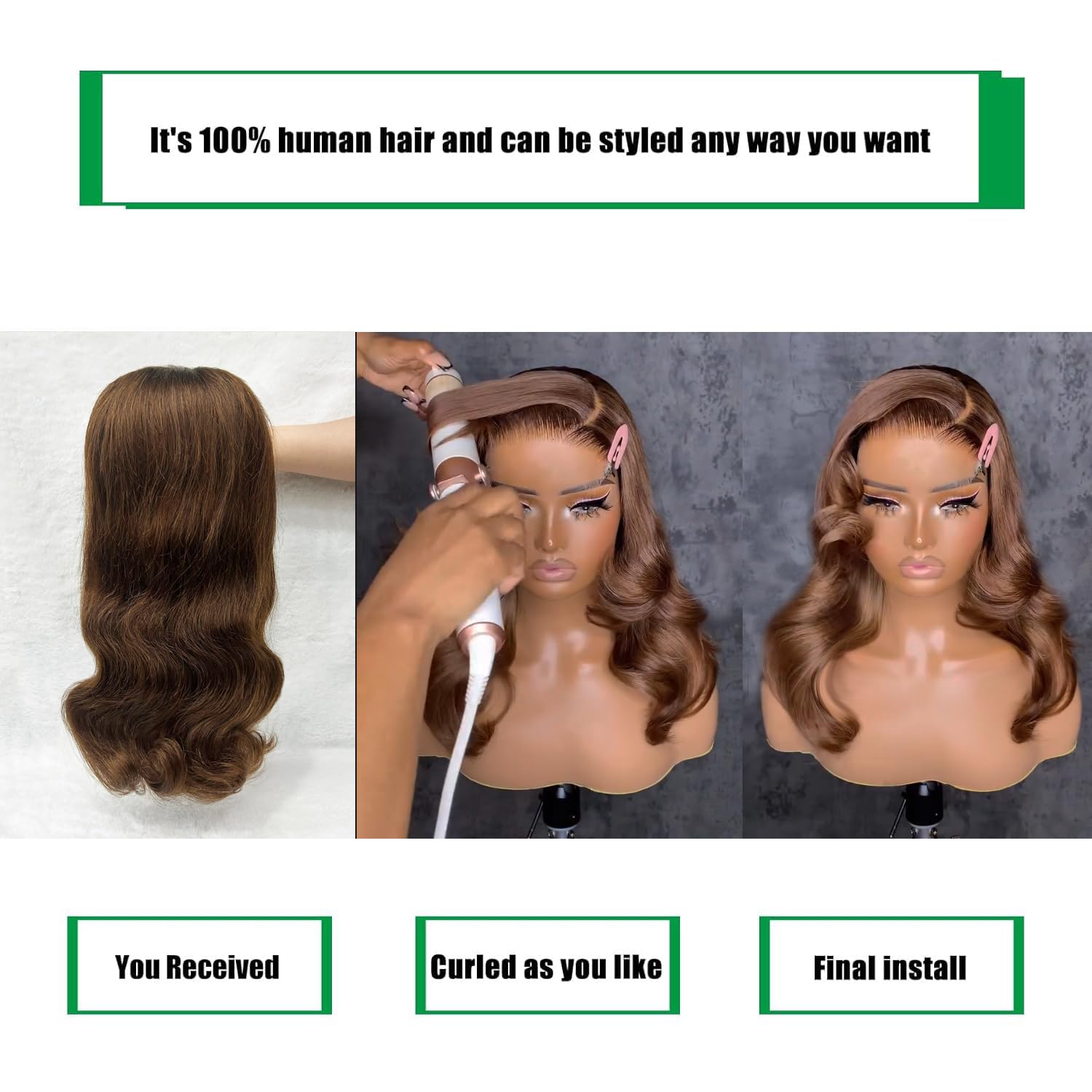 Douyin chocolate brown color texture emphasizes versatile styling options