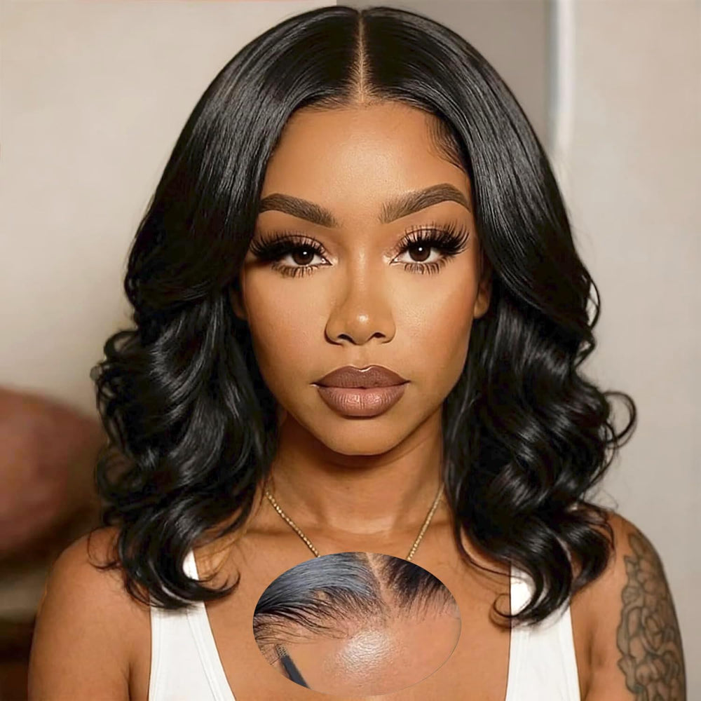 Douyin wear-and-go glueless wig 14-inch lace-closure for quick, natural fit