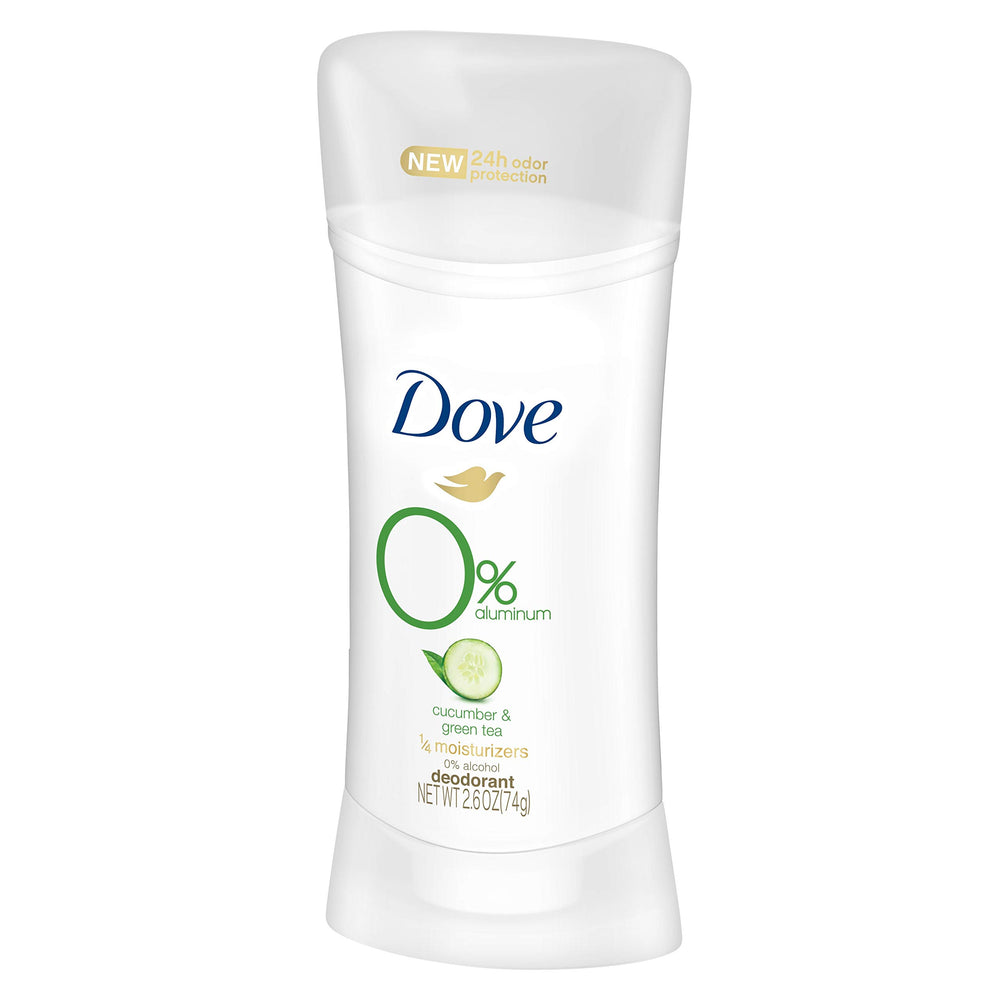 Dove 0% Aluminum Deodorant quarter moisturizers promote soft underarms