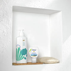 Dove 16 oz body wash ready after adding water shown in bottle
