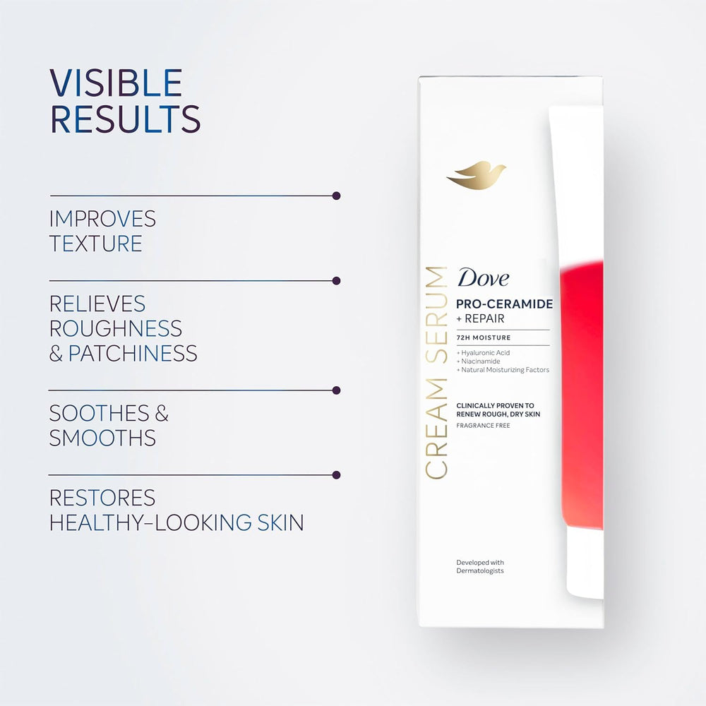 Dove 72-hour moisture claim illustrated by dewy skin glow.