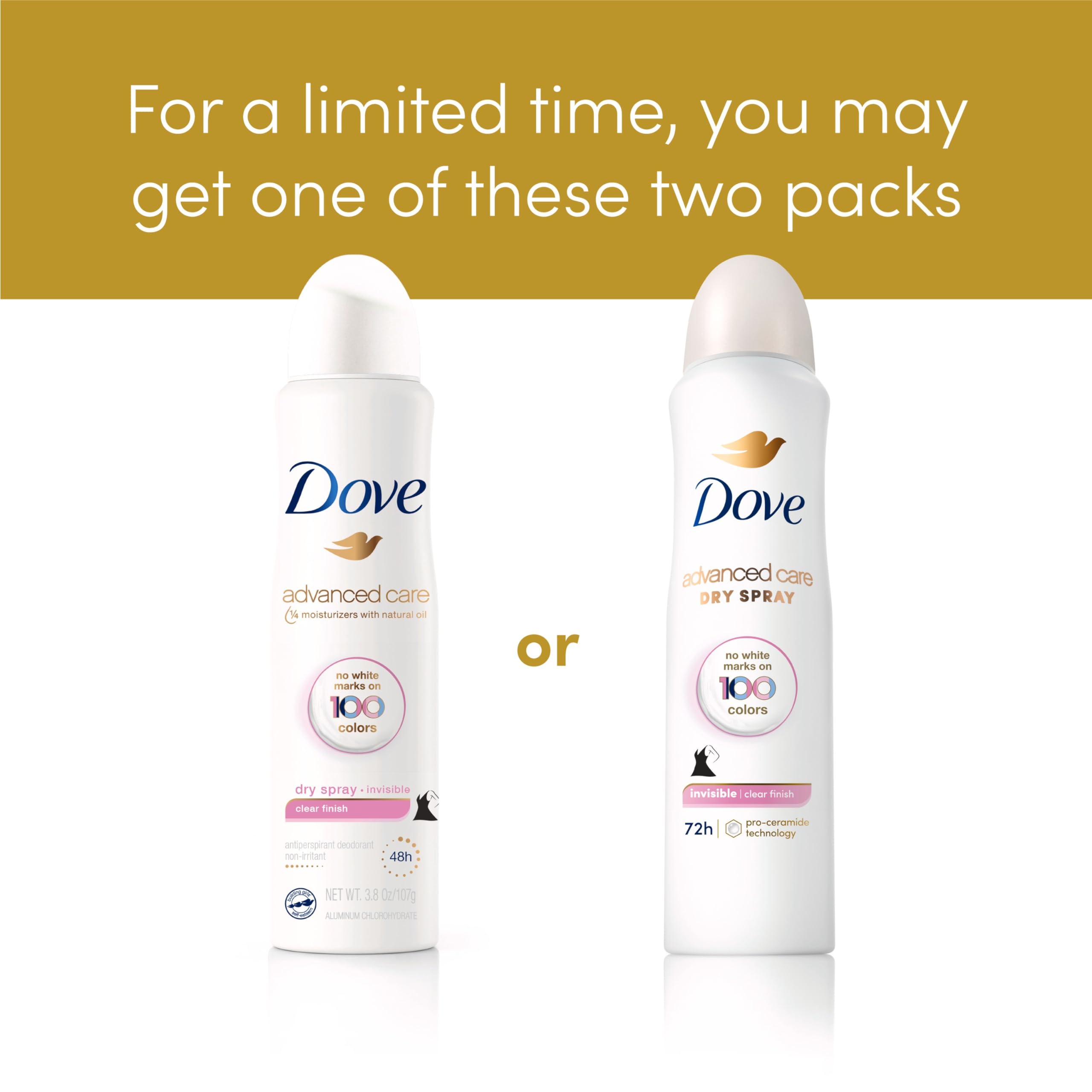 Dove Advanced Care Clear Finish Antiperspirant Spray pineapple-pear-rose scent adds refreshing aroma